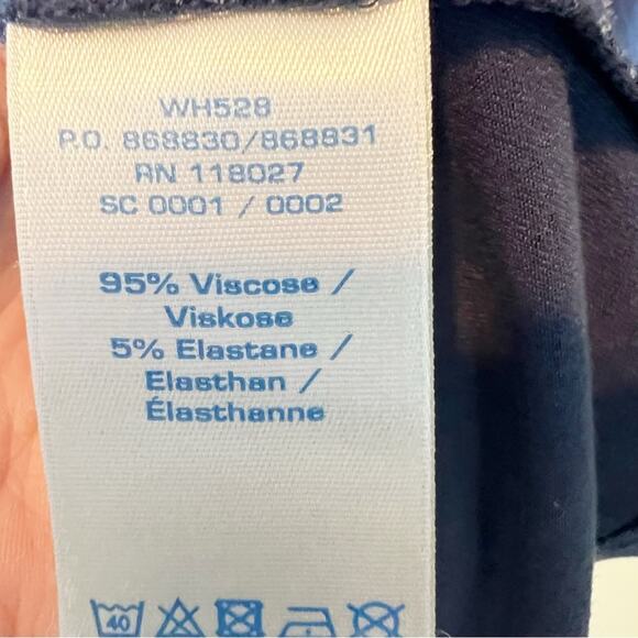 Boden Navy Floral Print scoop neck jersey dress 8 - Picture 6 of 6